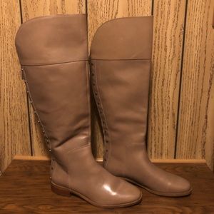 Tan leather boots